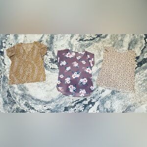 Three beautiful dress tee shirts.